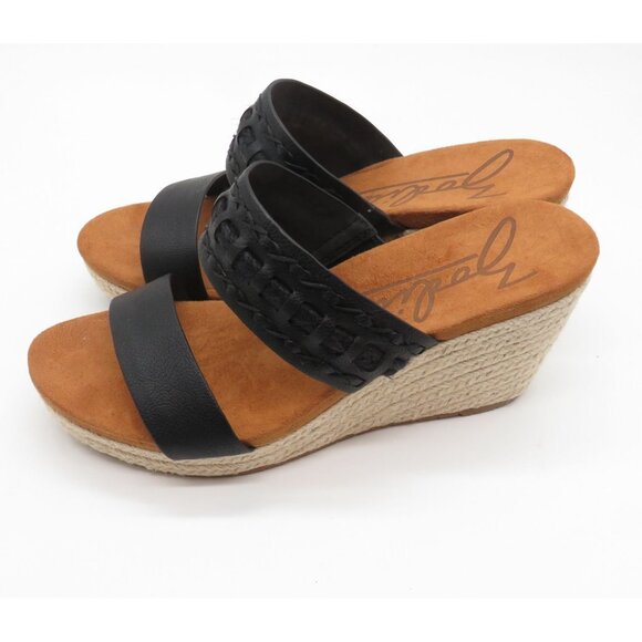 Zodiac Women's Black Woven Strap Espadrille Wedge Sandals Size 9.5 NWOB - Picture 5 of 7